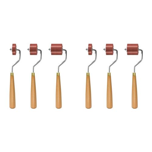 6pcs Rubber Rollers Rollers for Crafting, Ink Roller Set with Comfort Grip for Printmaking, Crafts, and Stamping