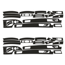 38x Protective Film Decoration 5D Carbon Fiber Vinyl Sticker For- 5 Series 525I 530I E60 2003-2010 LHD