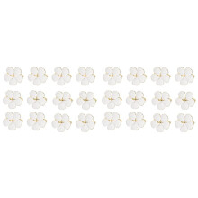 Napkin Rings ,24 PCS Flowers Napkin Ring Holders Dinner Tables Rings Elegant Ornament Table Setting Decoration ,White