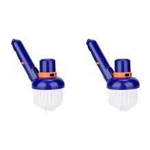 2X Corner Vacuum Brush with Adjustable Ring, Connects to 1 1/2Inch Hoses and 1 1/4Inch Telescopic Poles
