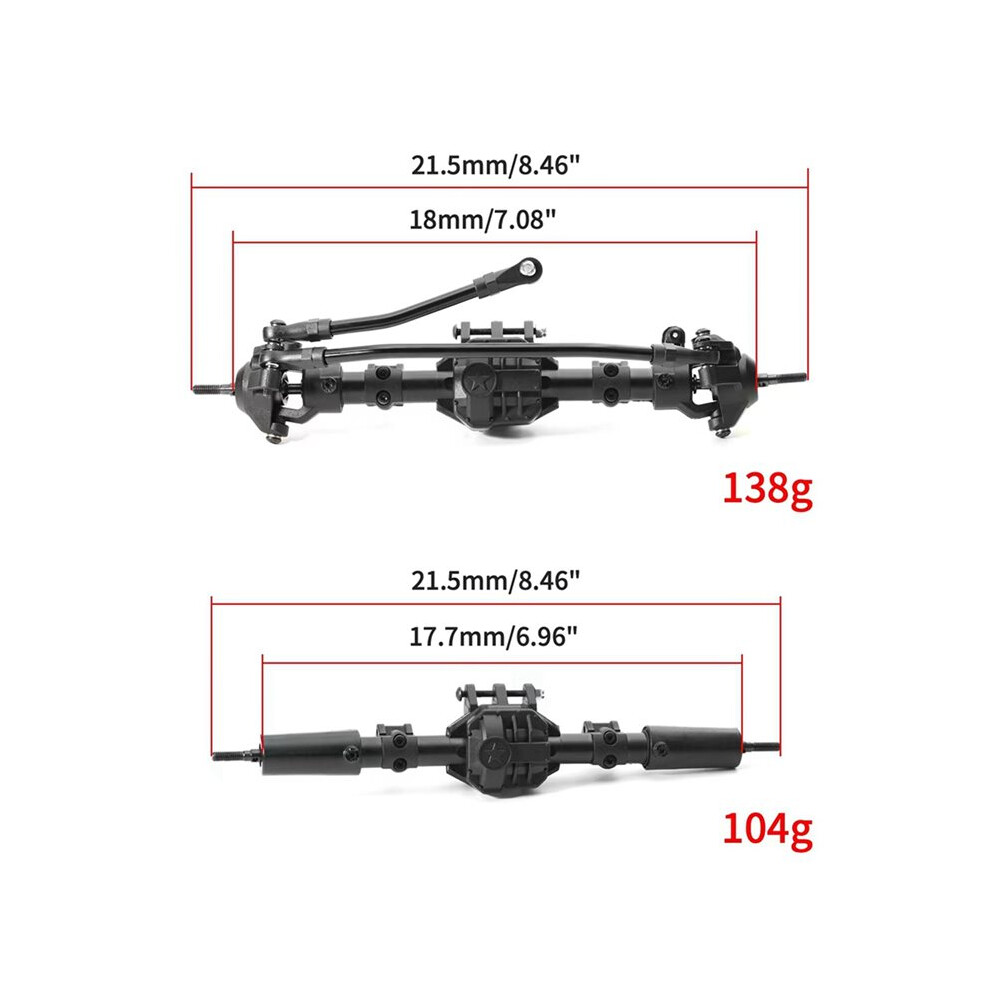 4Pcs Front And Rear Differential Axle For Axial Scx10 Ii 90046 90047 1/10 Rc Crawler Car Upgrade Parts Accessories 6031417199609