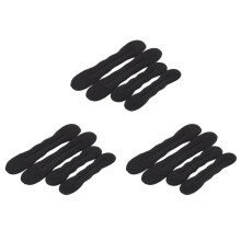 Magic Bun Maker (6 Small, 6 Large) Foam Sponge Bun Shaper Hair Accessories (Black)