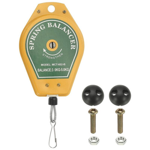 2X Retractable Spring Balancer, Bearing Spring Tool Load Balancer 4 Feet Adjustable Cable Retractor 6.6-11lbs (3-5kg) 1