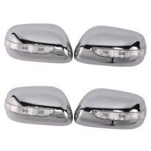 4x Car Rear View Mirror Cover for  Wish 2003-2007 ABS Chrome Plated Door Mirror Covers with Led