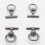8X för Multivan T5 T6 Bilmutter Låsskena Lastfixering 7H5883189E Silver Fixeringsögla Bolt Surröga 4