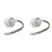 2X Bewegungssensor-Lichtschalter AC85-265V PIR-Sensor für BeleuchtungszeitverzöGerung, Einstellung Des Bewegungsmelders, Automatischer Schalter der