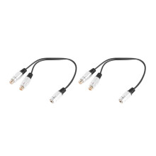 2pz 3.5mm (1/8 di Pollice) Stereo Jack Femmina A 2 Doppio RCA Jack Femmina Stereo Audio Splitter Y Cavo Adattatore per Connettore AV Audio / Video