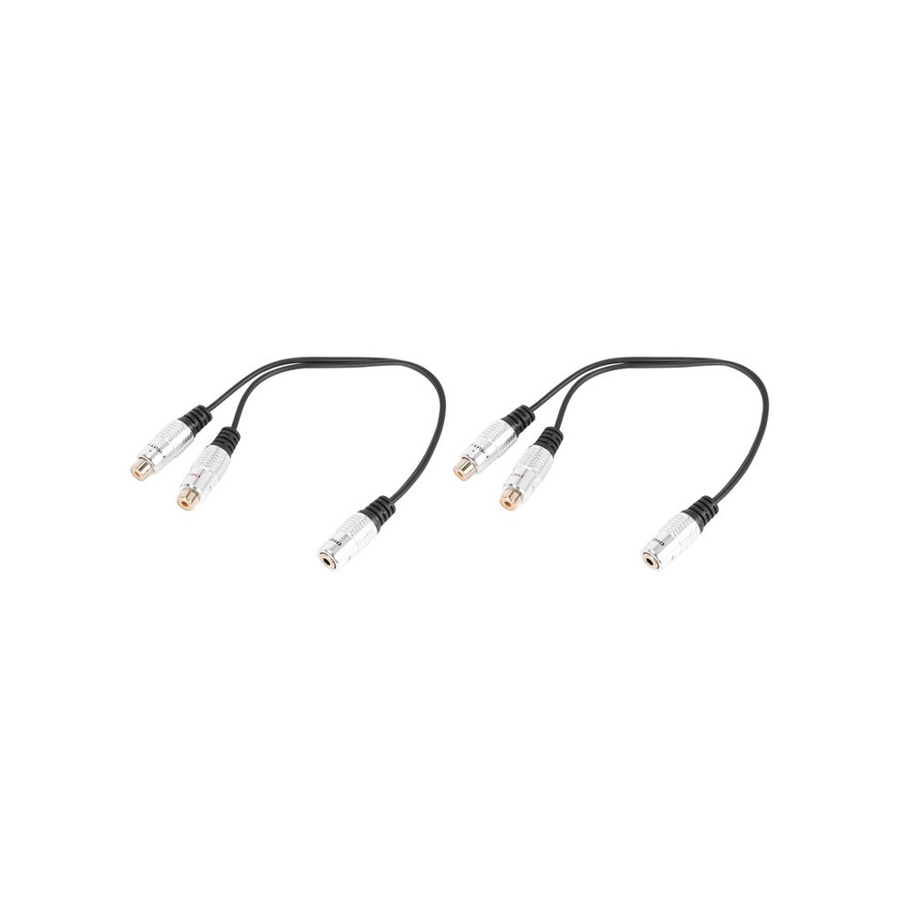 2Pcs 3.5Mm (1/8 Inch) Stereo Jack Female To 2 Dual Rca Female Jack Stereo Audio Splitter Y Adapter Cable 25Cm Red 6031233260880
