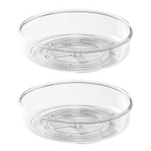 2X ArrangörsskåP, Uppgraderad 11,5 Tums Klar Skivspelare, Roterande Kryddförvaring för KöK, Skafferi, KylskåP, Badrum