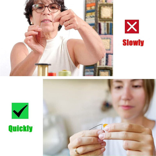 50 Pcs Needle Threader for Hand Sewing for Needles Small Eye Needle Threader for Sewing Machine Needle Threader Tool 1