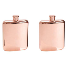 2X Rose Gold 6 Oz Stainless Steel Vodka Hip Flask Flask for Alcohol Bottle Liquor Whiskey Bottle Groomsmen Gifts