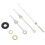 3X Clock Movement Mechanism with Silver Hour Minute Second Hand DIY Tools Kit 4