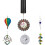 Battery Powered Wind Spinner Black Rotate Motor for Hanging Wind Chime Ornament 4Pcs 4