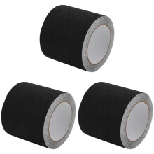 3X Non-Slip Stair Tape - Indoor & Outdoor Waterproof Safety Steps,80 Grit, Black,5M