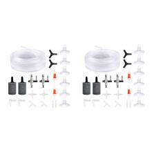 2sets Luchtleidingslangen Aquarium Luchtpomp Accessoires voor Aquarium met Luchtstenen, Terugslagkleppen, Zuignappen en Connectoren