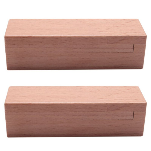 2X Wooden Brain Teaser Secret Opening Puzzle Box Magic Mysterious Box Gift Box