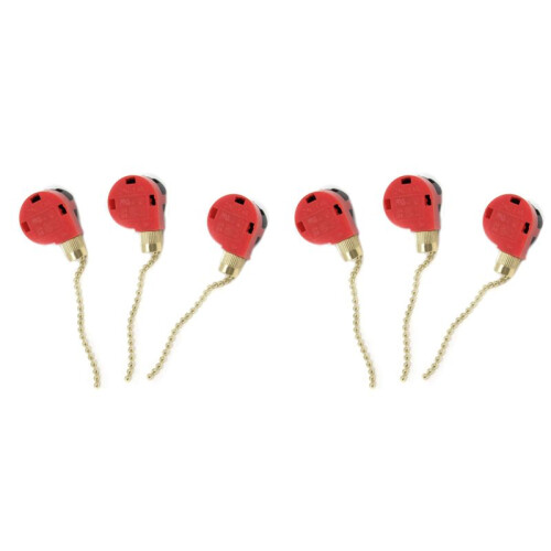 6Pcs Ceiling Fan  3 Speed 4 Wire ZE-268S1 Fan Pull Chain  Replacement Speed Control  Chandelier