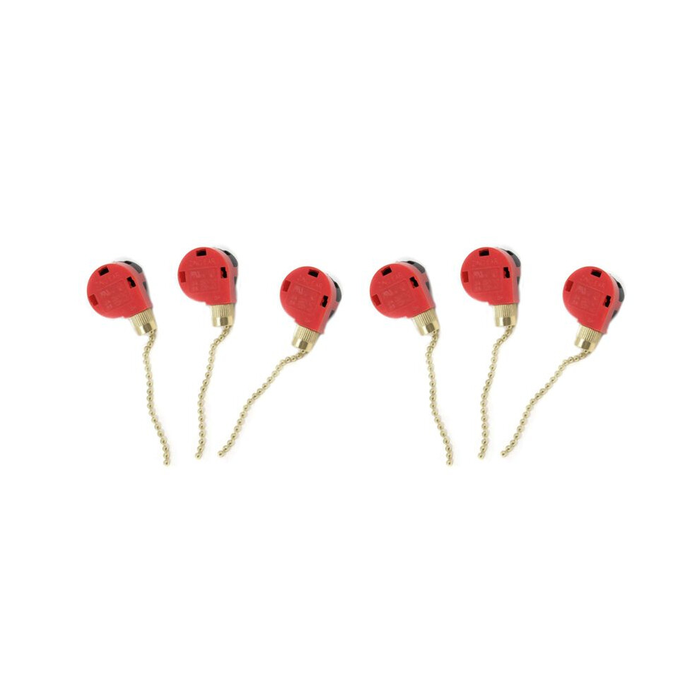 6Pcs Ceiling Fan 3 Speed 4 Wire Ze-268S1 Fan Pull Chain Replacement Speed Control Chandelier 4711702549914