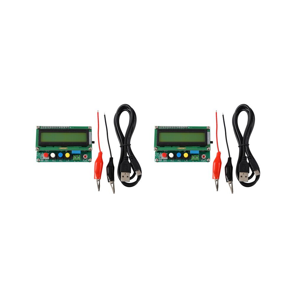 2X Lc100-A Digital Lcd High Precision Inductance Capacitance L/C Meter Capacitor Tester Frequency 1Pf-100Mf + Test Clip 4713710897049
