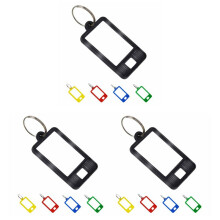 Etiquetas-Chave de PláStico Resistente com 300 PeçAs Etiqueta de Etiqueta em Formato Oval com Janela e Anel Dividido, Etiquetas de Etiquetagem em