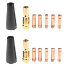 14Pcs Gasless Nozzle Tips for Century FC90 Flux-Cored Wire Feed K3493-1 035 0.8mm FC90 MIG Welding Tools