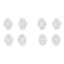 8-Pack Retro Kanten Placemats, Franse Gehaakte Kleedjes, Handgemaakte Geborduurde Tafelmatten, 12X16-in Beige Placemats Bekermat