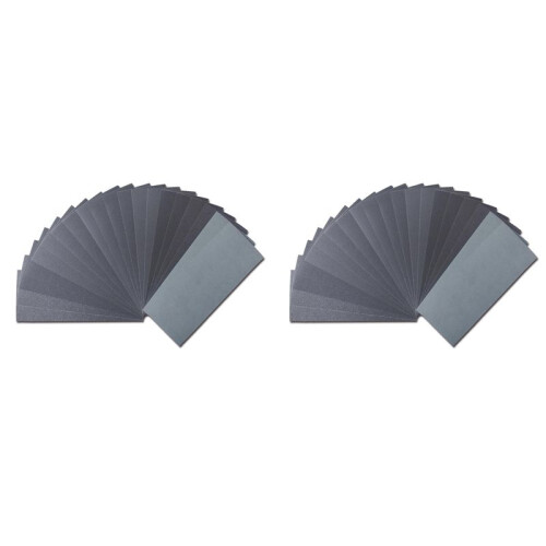 Pacote de Variedades de Lixa, 40 PeçAs de Lixa Sortidas para Lixar Madeira e Metal, Folhas de Lixa ÚMida e Seca, 9 X 3,6 Polegadas