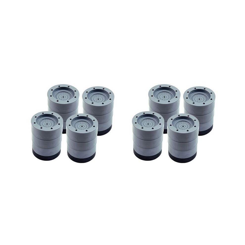 8Pcs Washing Machine Height Increase Pads Anti Pads Silent Skid Raiser Mat Washing Machine Dryer Support Stand 8.5Cm 4713037734492