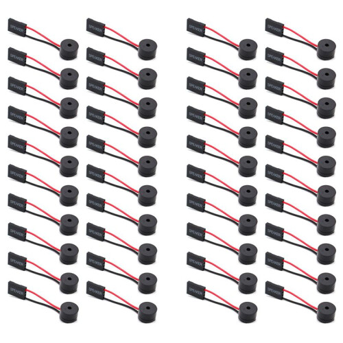40 Pcs PC Motherboard  Speaker Desktop Computer Protective Cover DIY Internal Code  Plug Buzzer