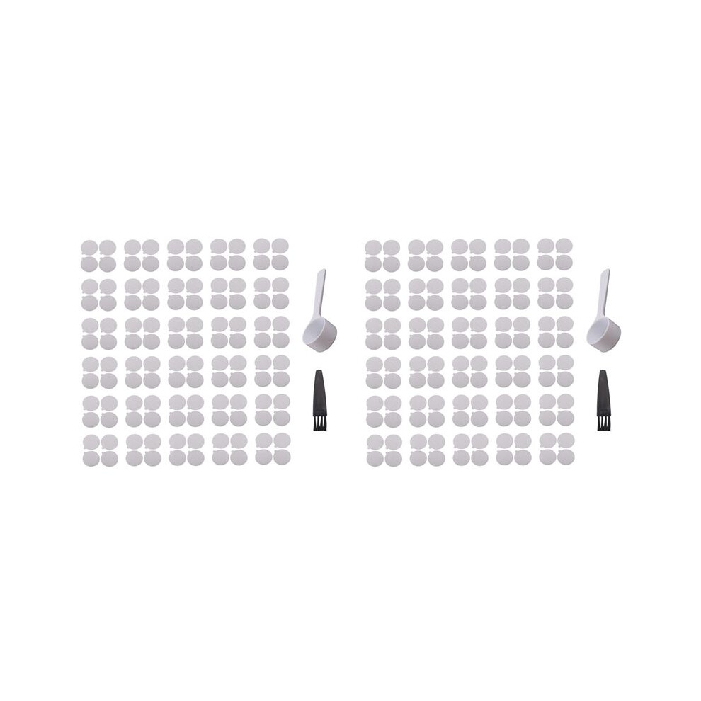 200Pcs Aluminum Foil Lids Aluminum Lids Seals Foil Lids For Originalline Capsules Coffee Pods With Spoon Brush 6034153904575