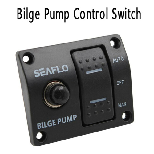 2X Bilge Pump Control  Automatic Pump Marine Panel  3-WAY  Panel for Bilge Pump 1