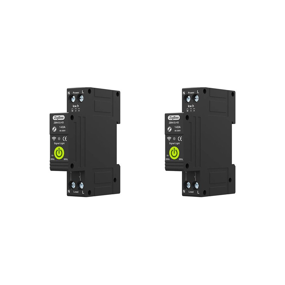 2X Tuya Zigbee Intelligent Circuit Breaker Timing Photovoltaic Bidirectional Metering Meter Automatic Reclosing 6033967233789