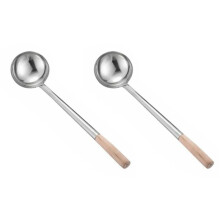 2X Long Handle Soup Ladle Cooking Utensils Ladle Spoon Wok Soup Spoon Kitchen Tool A