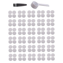 200Pcs Aluminum Foil Lids Aluminum Lids Seals Foil Lids for OriginalLine Capsules Coffee Pods with Spoon Brush