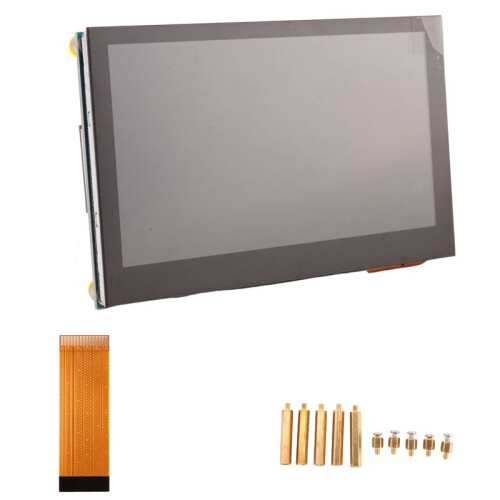 5X Waveshare Visor LCD  de 4,3 Polegadas para Raspberry Pi 4B/3B+/3A+/3B/2B/B+/A+ Monitor de Tela de Toque Capacitivo IPS 800X480 2