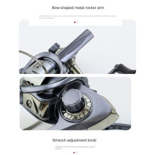 2X Reel Fishing 2500S 5.2:1 Reel Double Handle Grip Fishing Gear Fishing Reel
