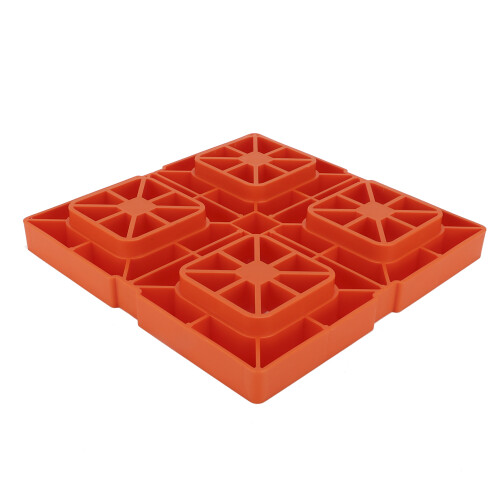 5pcs Interlocking Leveling Blocks Kit, ABS Anti-Slip Pads, Orange 2