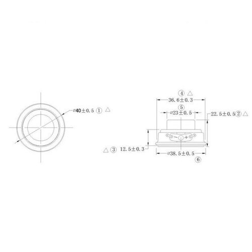 4 Stuks 40MM  Audio Draagbare Luidsprekers 16 Core 4 Ohm 5W Volledige Range Luidspreker Rubber Side NdFeB Magnetische Luidspreker 1