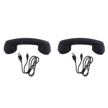 2X Wireless Retro Telephone Handset and Wired Phone Handset Receivers Headphones for Mobile Phone