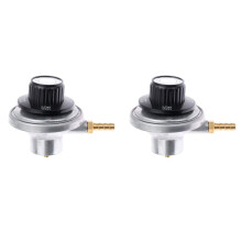 2X 1 Pound Propane Tank Low Pressure Adjustable Gas Regulator with 1/4Inch Barb Hose Connection