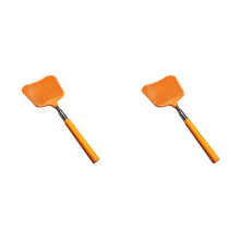 2X Telescopic Fly Swatters Durable Heavy Duty Flyswatter with Stainless Mosquito Repellent Tool Home Accessories Tools C
