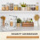 2X Kitchen Storage Rotating Rack Multi-Layer Storage Rack Cabinet Food Ingredient Storage Pull-Type Rotating Spice Rack 6
