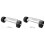 4X Universal Patio Heater Wheel Kit-Stainless Steel Silver Bracket + Black Wheels 1