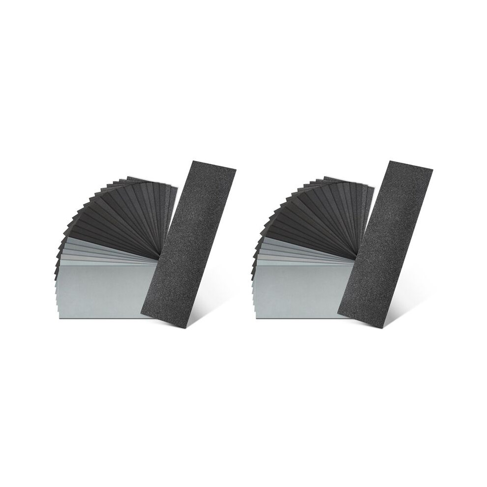 48Pcs Sandpaper Assortment 12 Grits Wet Dry Sandpaper Sheets,Silicon Carbide Sanding Paper 120 To 3000 Grit Sandpapers 6032381194287