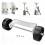 4X Universal Patio Heater Wheel Kit-Stainless Steel Silver Bracket + Black Wheels 7