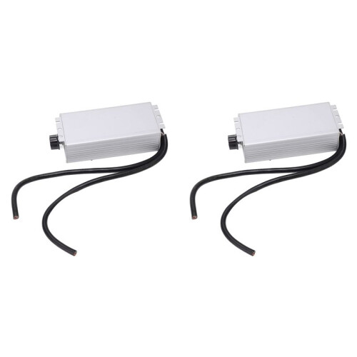 2X Motor Speed Controller, 2.2KW 3 Phase Aluminum Alloy 380V Variable Electronic Speed Regulator
