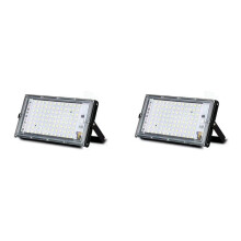 2X LED Floodlight 50w Outdoor Waterproof Flood Light Camping Outdoor Projection Lamp Floodlight LED Flood Light EU Plug