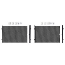 2X Barrière Rétractable pour Animaux Compagnie, Porte Moustiquaire et Barrière D'Escalier pour Chiens et Chats, Barrière Portable pour Chiens avec