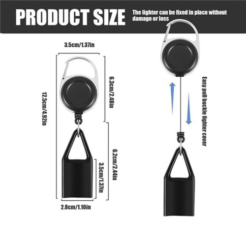 24Pcs Retractable Lighter Holder Lighter Keychain Multicolor Lighter Holder Keychain with Clip Classic Lighter Cover 2