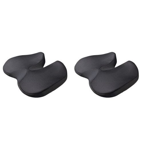2X Cuscino per Auto Memory Foam Ortopedico Cuscino per Prostata Coccige Sciatica Schienale Sedia Comfort per Auto
